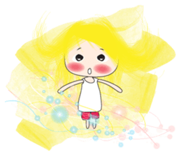 Long-haired girl sticker #10491963