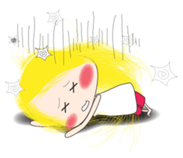 Long-haired girl sticker #10491966