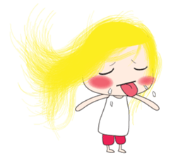 Long-haired girl sticker #10491968