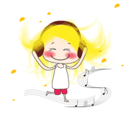 Long-haired girl sticker #10491970