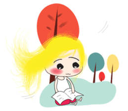 Long-haired girl sticker #10491971