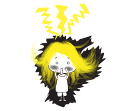 Long-haired girl sticker #10491972