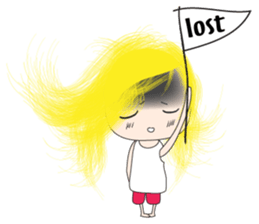 Long-haired girl sticker #10491973