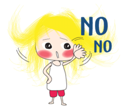 Long-haired girl sticker #10491977