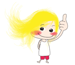 Long-haired girl sticker #10491979