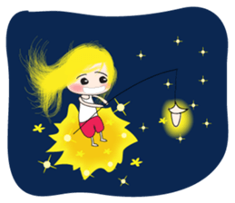 Long-haired girl sticker #10491980