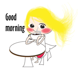 Long-haired girl sticker #10491981