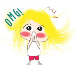 Long-haired girl sticker #10491983