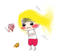 Long-haired girl sticker #10491984