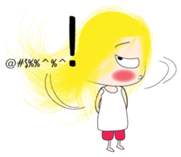 Long-haired girl sticker #10491985