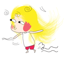 Long-haired girl sticker #10491987