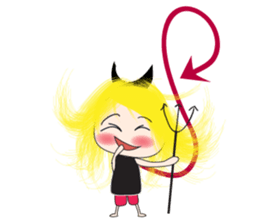 Long-haired girl sticker #10491988