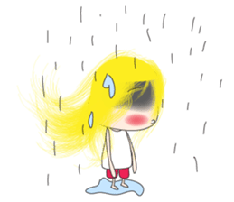 Long-haired girl sticker #10491989