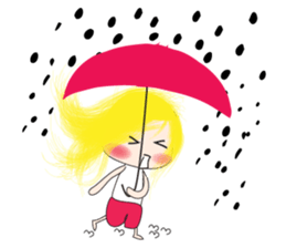 Long-haired girl sticker #10491991