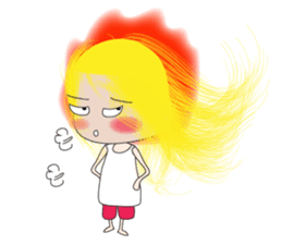 Long-haired girl sticker #10491993