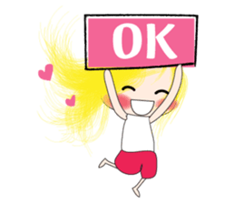 Long-haired girl sticker #10491994