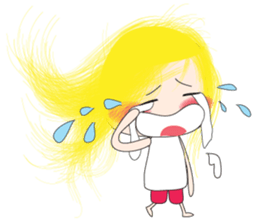 Long-haired girl sticker #10491995