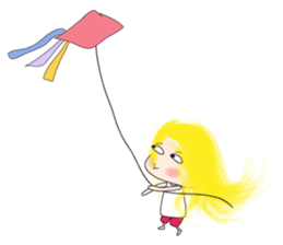 Long-haired girl sticker #10491996