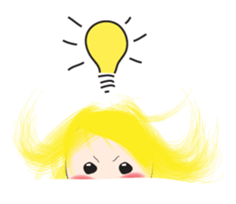 Long-haired girl sticker #10491997