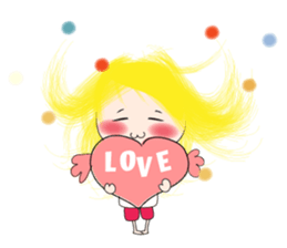 Long-haired girl sticker #10491998