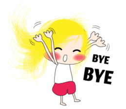 Long-haired girl sticker #10491999