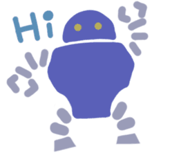 Hello Blue Robot! sticker #10492480