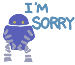 Hello Blue Robot! sticker #10492482