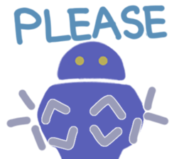 Hello Blue Robot! sticker #10492510