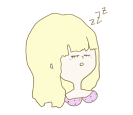 pastel color girl sticker sticker #10493128