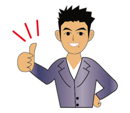 Everyday office worker man sticker #10494161