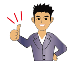 Everyday office worker man sticker #10494161