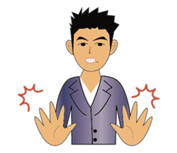 Everyday office worker man sticker #10494164