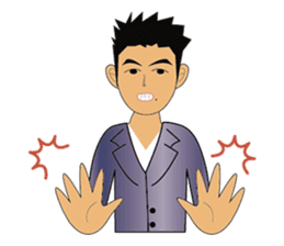 Everyday office worker man sticker #10494164