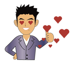 Everyday office worker man sticker #10494168