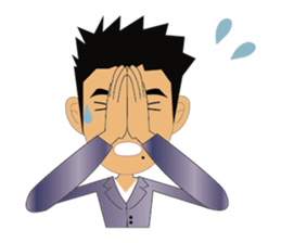 Everyday office worker man sticker #10494181