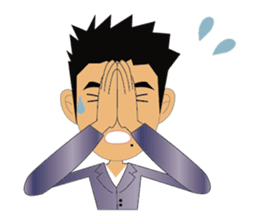 Everyday office worker man sticker #10494181