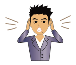 Everyday office worker man sticker #10494183