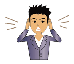 Everyday office worker man sticker #10494183