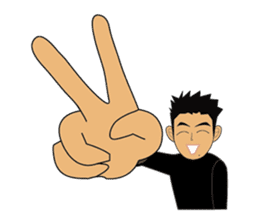 Everyday office worker man sticker #10494186