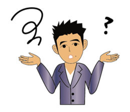 Everyday office worker man sticker #10494189