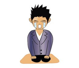 Everyday office worker man sticker #10494193