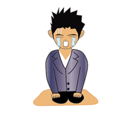Everyday office worker man sticker #10494193
