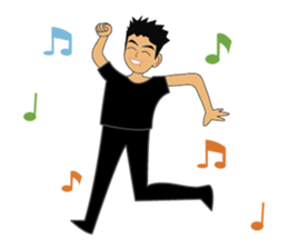 Everyday office worker man sticker #10494194