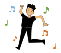 Everyday office worker man sticker #10494194