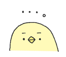 It is round chick. sticker #10495495