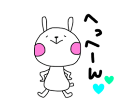 Sound effects with lovely rabbit sticker #10495711