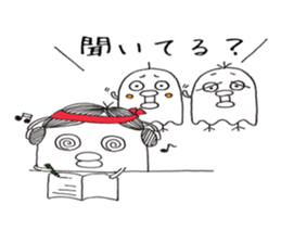 Three noisy birds sticker #10498685