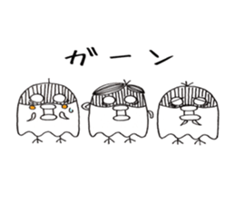 Three noisy birds sticker #10498713