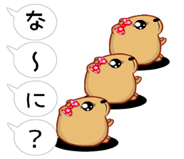 Balloon kyapibara women's sticker #10498874