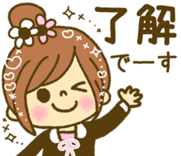 Drawing girls sticker 5 honorific ver. sticker #10499763